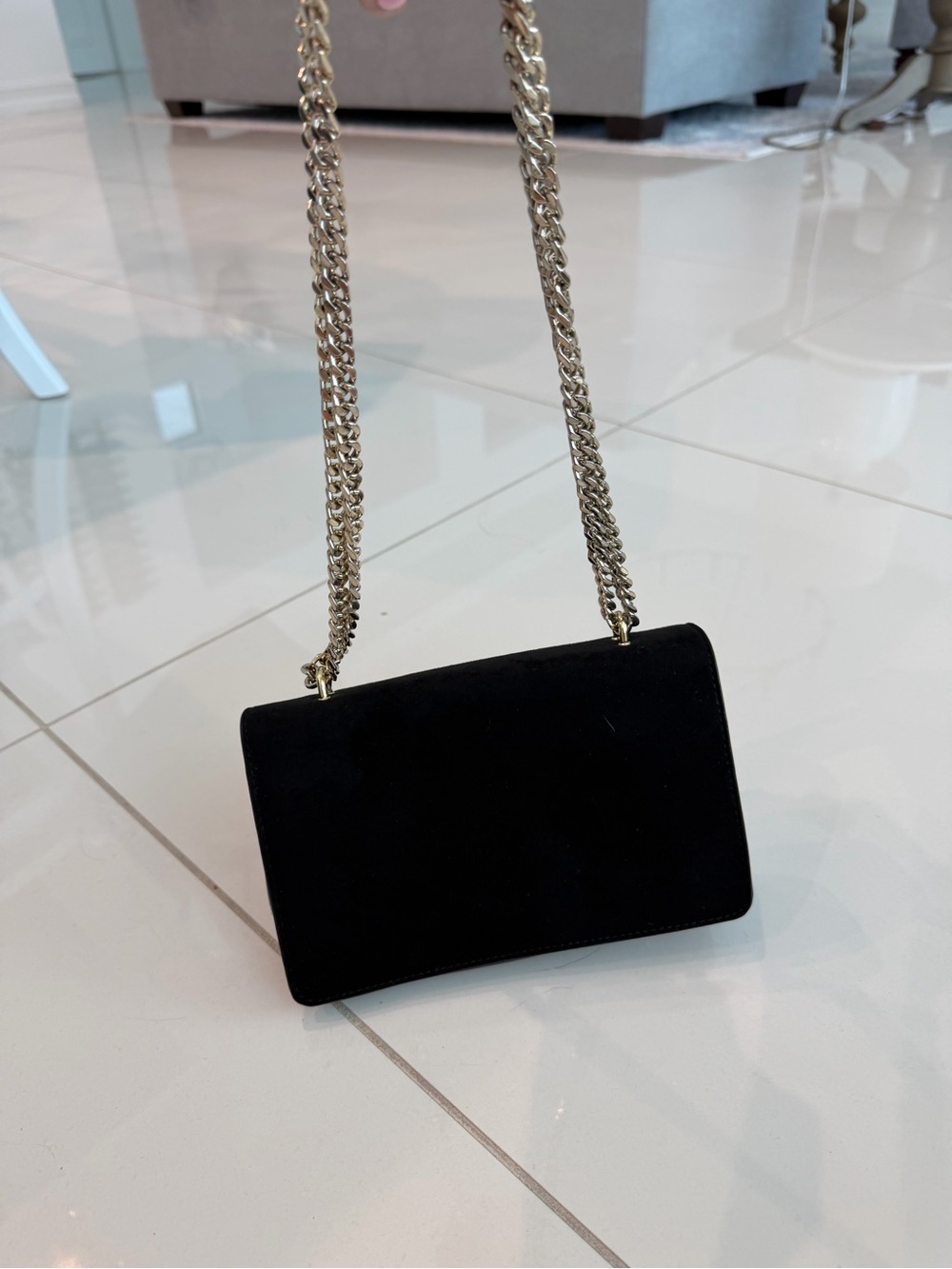 Express Black Shoulder Bag with Gold Hardware - Picture 3 of 6